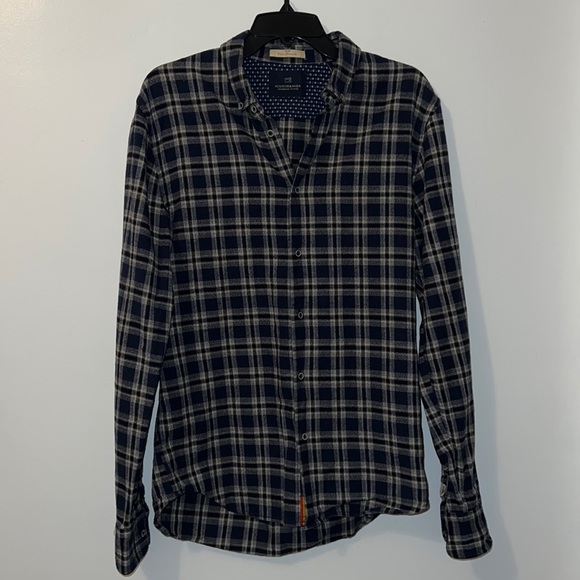 Scotch & Soda Other - Scotch & Soda Bahamas Blue Plaid Button Down Shirt size Large